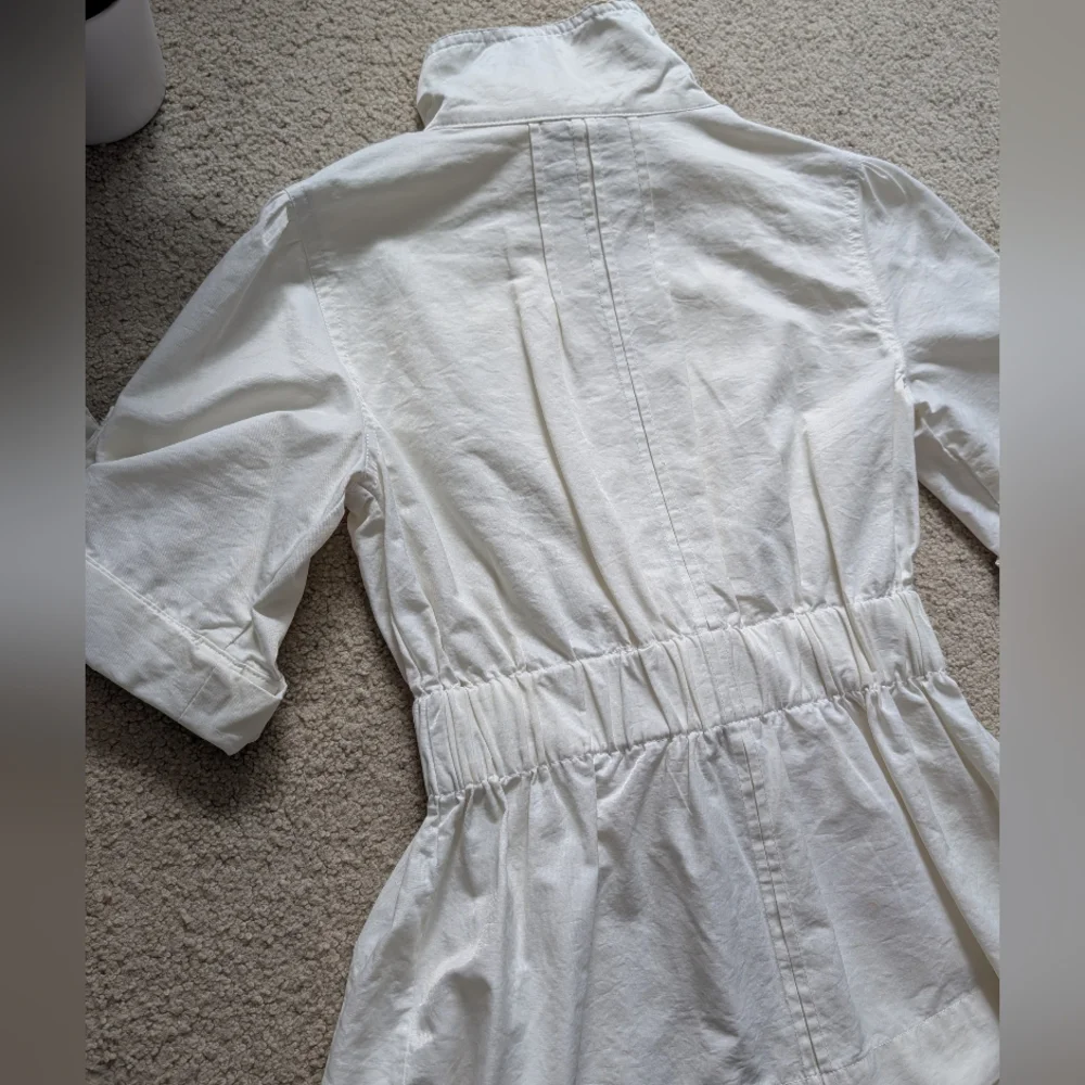Luii White High Collar Half Sleeve Jacket Size Small - Picture 4 of 11
